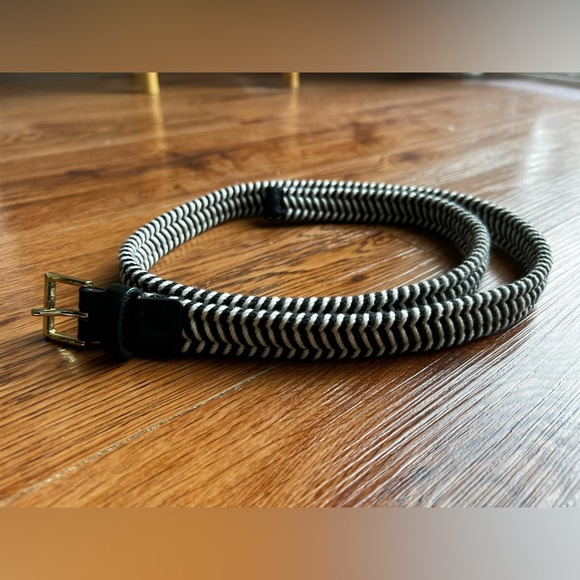 Navy/White Size Small Knit Belt - Picture 1 of 1